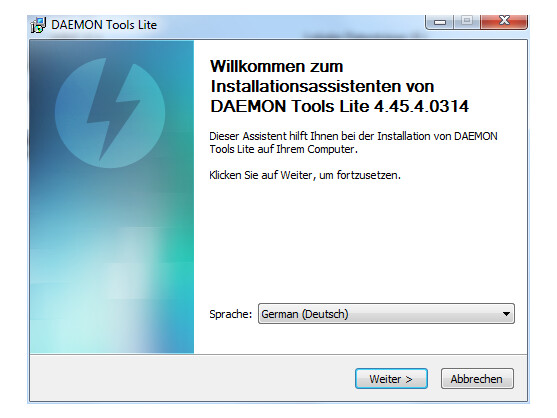Für das Erstellen eines virtuellen Laufwerks benötigen Sie Daemon Tools Lite .