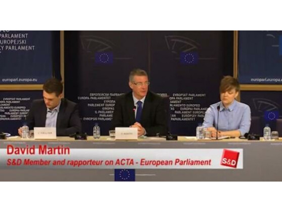 David Martin, ACTA-Berichterstatter im EU-Ausschuss für Internationalen Handel, sprach sich gegen ACTA aus.