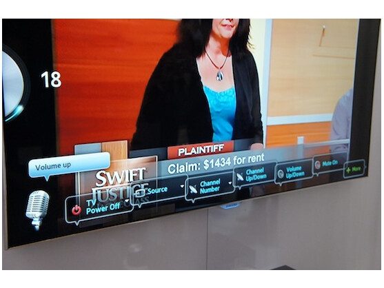 Deutsche Sprachbefehle kann Samsungs Smart-TV leider noch nicht entgegennehmen.