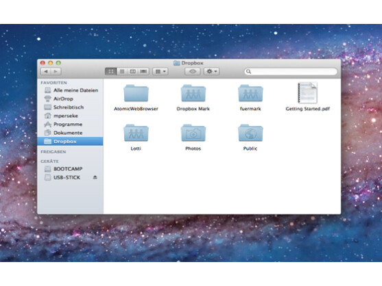 Dropbox bietet Ihnen weltweiten Zugriff auf Ihre Dateien.