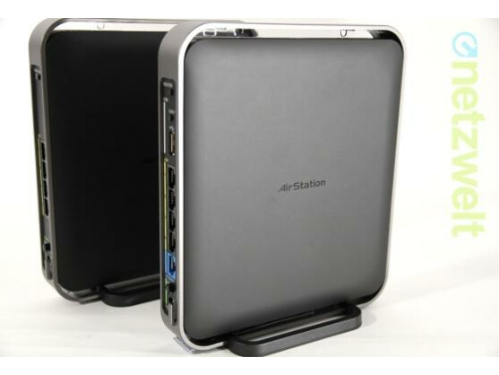 Duo für den neuen WLAN-Standard: Der Router AirStation 1750 (vorne) und die Media Bridge AirStation 1300 (hinten im Bild).