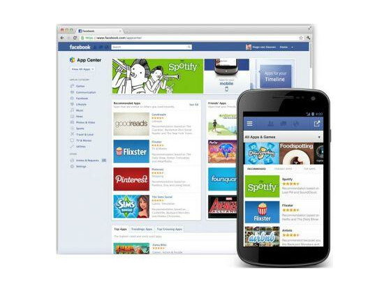 Im Facebook App Center sollen Anwendungen, die besonders gut bewertet wurden, auf der Startseite oben stehen.