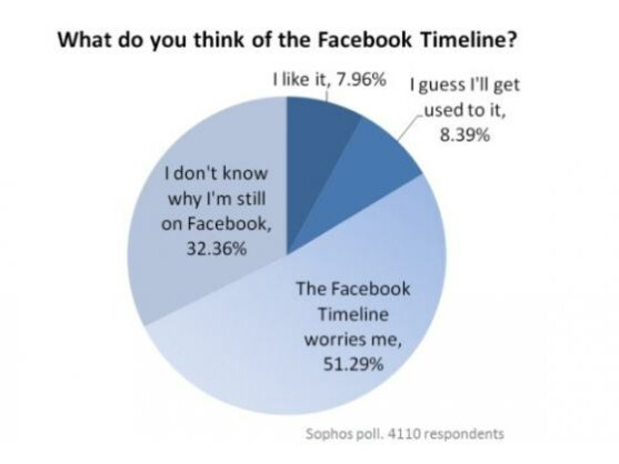 Die Facebook Chronik löst bei den meisten Befragten Unbehagen aus.