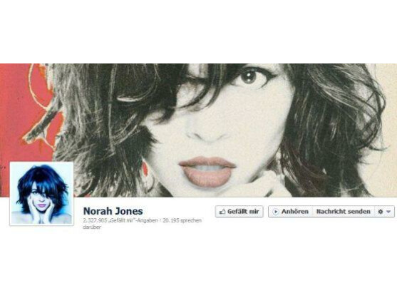 Auf der Facebook-Seite von Norah Jones und anderen Musikern findet sich nun ein "Anhören"-Button.