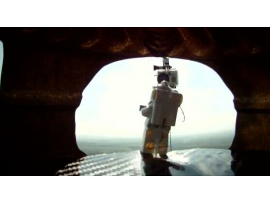 Felix Baumgartner als Lego-Männchen im Maßstab 1:350.