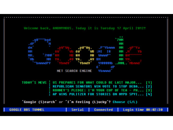 Das Google BBS zeigt, wie die Suchmaschine in den 80ern funktioniert hätte.