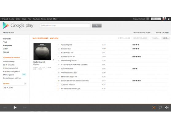 Google Music gibt es jetzt auch endlich in Deutschland.