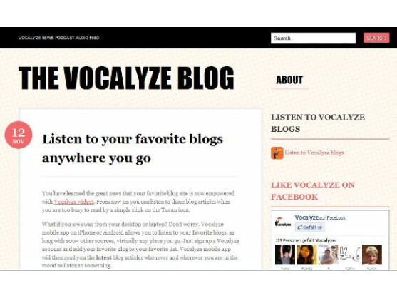 Im hauseigenen Blog erfahren Anwender mehr über den Hintergrund von Vocalyze.