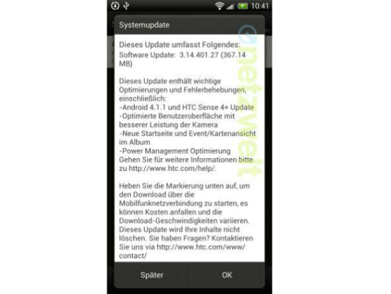 Für das HTC One X ist nun auch in Deutschland Jelly Bean verfügbar.