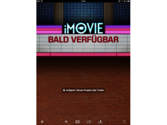 Mit iMovie können Filme oder Trailer erstellt werden.