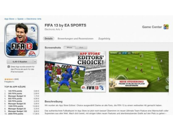 Im iTunes Store lassen sich Apps verschenken.