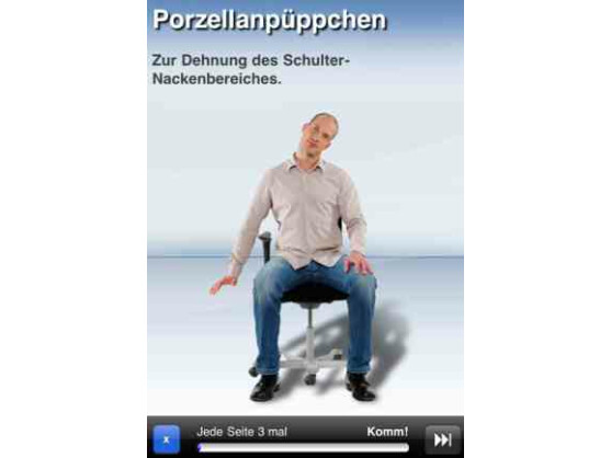 Lockerungsübungen für zwischendurch mit der App Office Fit.