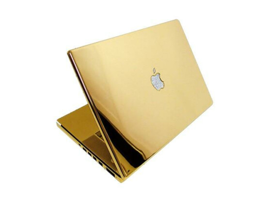 Das Macbook ist teuer, lässt sich aber auch in Gold veredeln.
