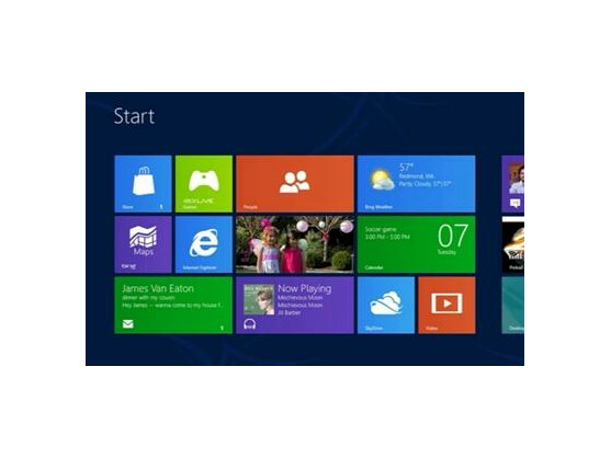 Die Metro-Oberfläche von Windows 8 ist für die Touchscreens von Tablet-PCs optimiert. (Screenshot: Microsoft)