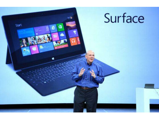 Microsoft-Chef Steve Ballmer enthüllte in Los Angeles den Tablet-PC Surface.