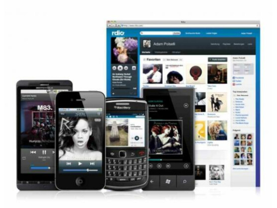 Der Musikstreaming-Dienst Rdio ist stationär via Desktop, aber auch mit mobilen Endgeräten empfangbar.
