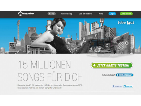 Napster bietet Kunden eine einwöchige, kostenlose Testphase an.