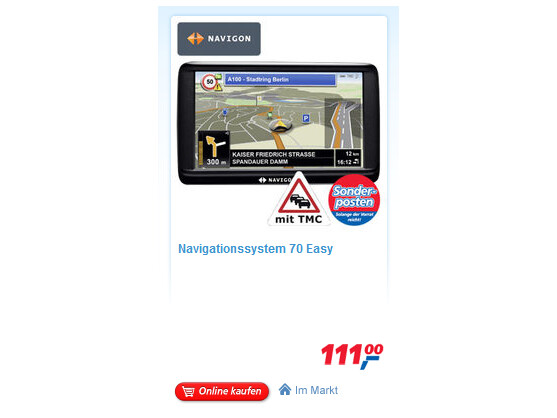 Das Navigon 70 Easy ist ein Einsteiger-Navigationsgerät.