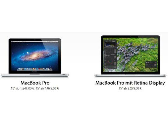 Neben dem MacBook Pro mit Retina Display hat auch das MacBook Air mit der bisherigen Bildschirmauflösung Neuerungen erfahren.