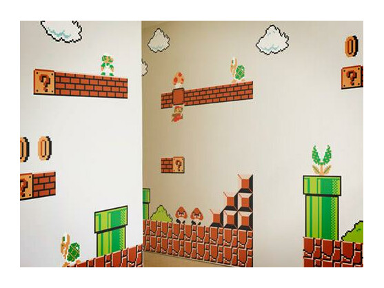 Mit den Nintendo-Wandaufklebern kommt Stimmung in die Gamer-Wohnung.