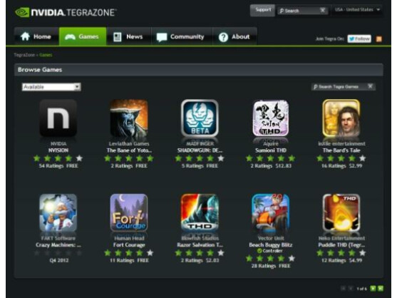 Nivdias Tegra Zone steht demnächst auch unter Windows RT zur Verfügung.