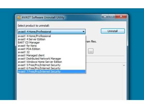 Nutzer von Avast müssen das zu löschende Programm selbst auswählen.