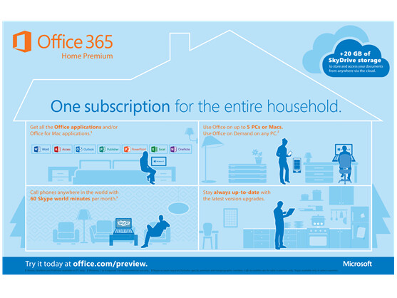 Office 365 Home Premium kostet knapp 100 US-Dollar pro Jahr.