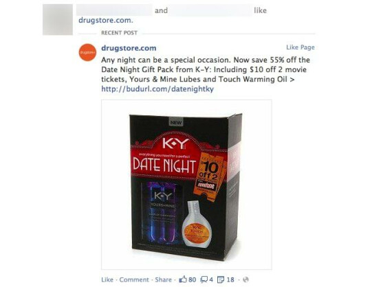 Peinlich: Ein Nutzer machte unfreiwillig Werbung für ein Gleitgel.