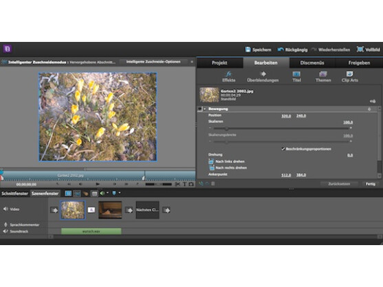 Premiere Elements kann Bilder und Videos ganz einfach kombinieren.