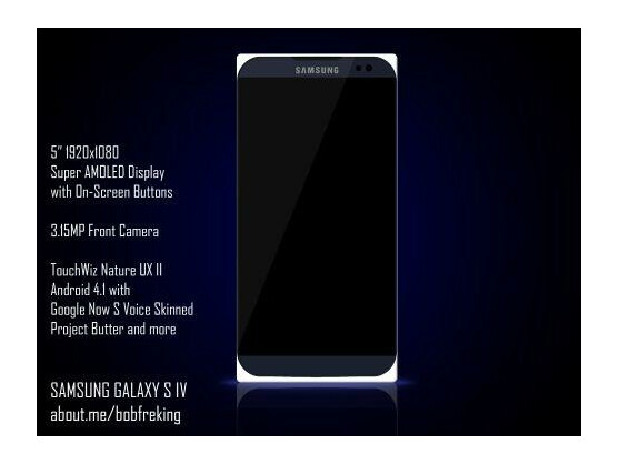 So könnte das Samsung Galaxy S4 mit 5-Zoll-Display aussehen.