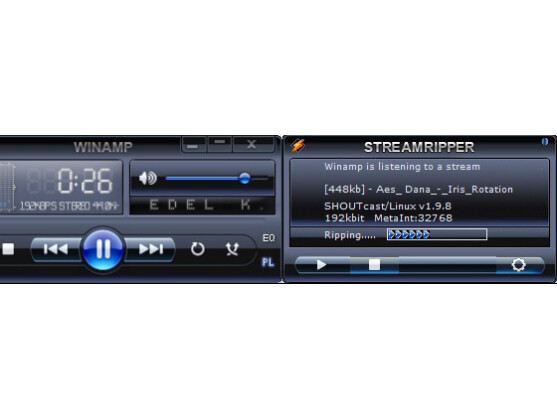 StreamRipper zeichnet Musik im Radio direkt aus Winamp heraus auf.