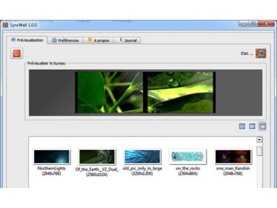 SyncWall gleicht den Hintergrund mehrerer PCs ab.