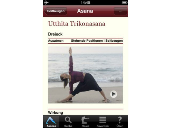 Auch für die täglichen Yoga-Einheiten gibt es zahlreiche Apps, etwa yoga2go.