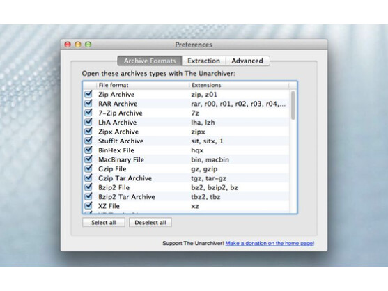 The Unarchiver entpackt alle gängigen Formate.