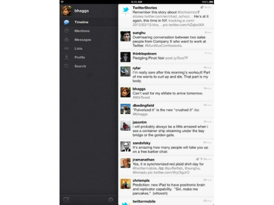 Die Twitter-Anwendung wurde kurz vor Verkaufsstart des neuen iPads aktualisiert.