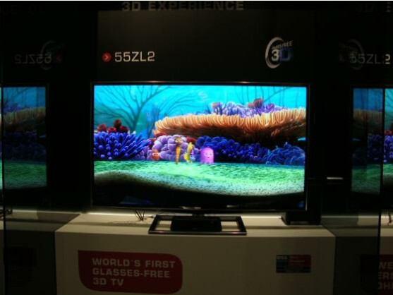 Im Vergleich zur Präsentation auf der CES gab es keine großen Veränderungen bei Toshibas 3D-Fernseher ohne Brille.