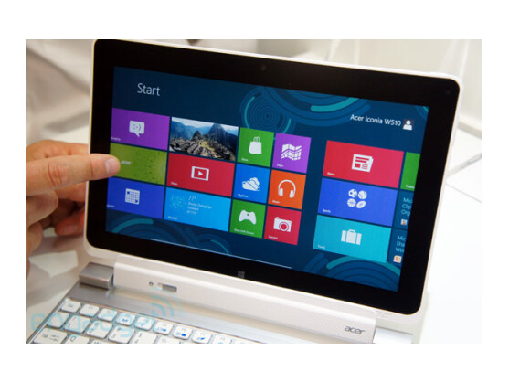 Win8-Tablet mit Tastatur-Dock: Das Acer Iconia W510.