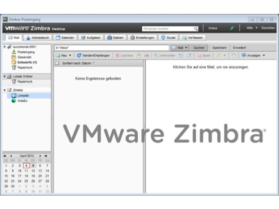 Zimbra Desktop ist eine leistungsstarke und kostenlose Mail/PIM-Anwendung.