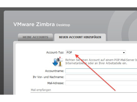 Zimbra Desktop unterstützt praktisch jeden Postfachtyp für E-Mails.