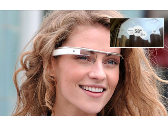 Zukunftsmusik: Die Google-Brille zeigt beim Blick in den Himmel den Wetterbericht.