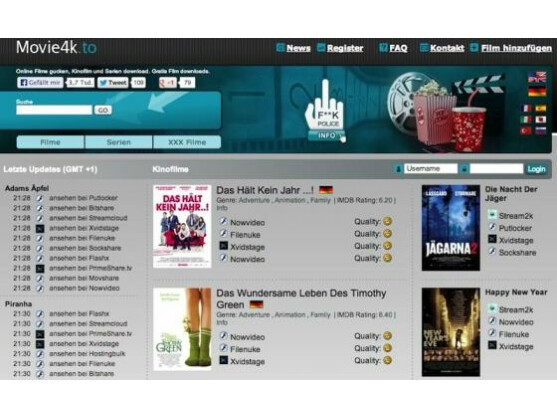 Wieder da: Aus movie2k wird movie4k.