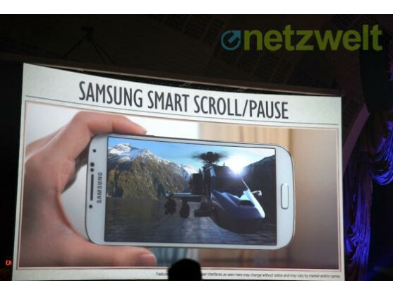 Smart Scroll und Smart Pause - zwei neue Galaxy S4-Funktionen, die auf der Erkennung der Augenbewegungen des Nutzers basieren.