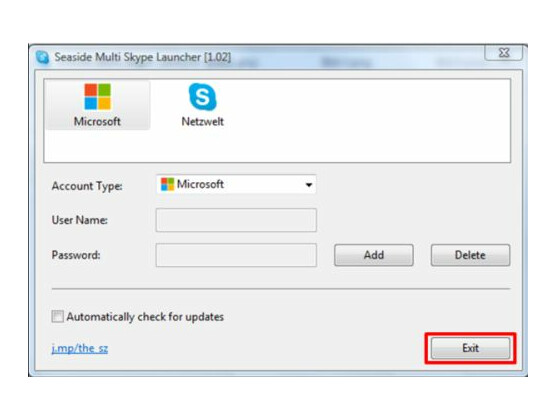 Login mit Microsoft-Account