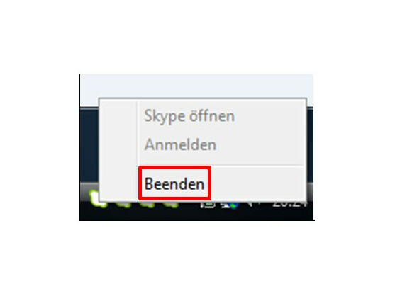 Skype-Fenster schließen