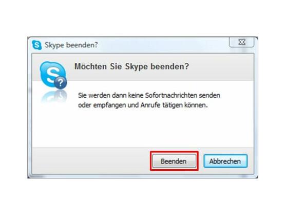 Skype beenden