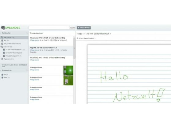 Zum Beispiel Evernote lässt sich zum Synchronisieren von Notizen nutzen.