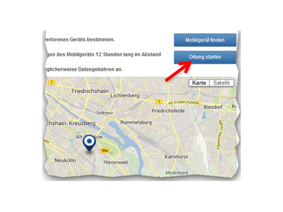 Bewegungsprofil in "Find My Mobile" anzeigen.