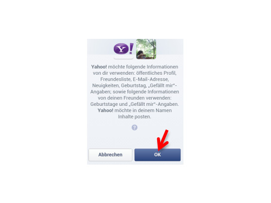 Berechtigungen bestätigen.