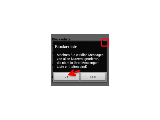 Blockierliste aktivieren.