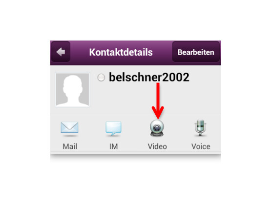 Videoanruf starten.